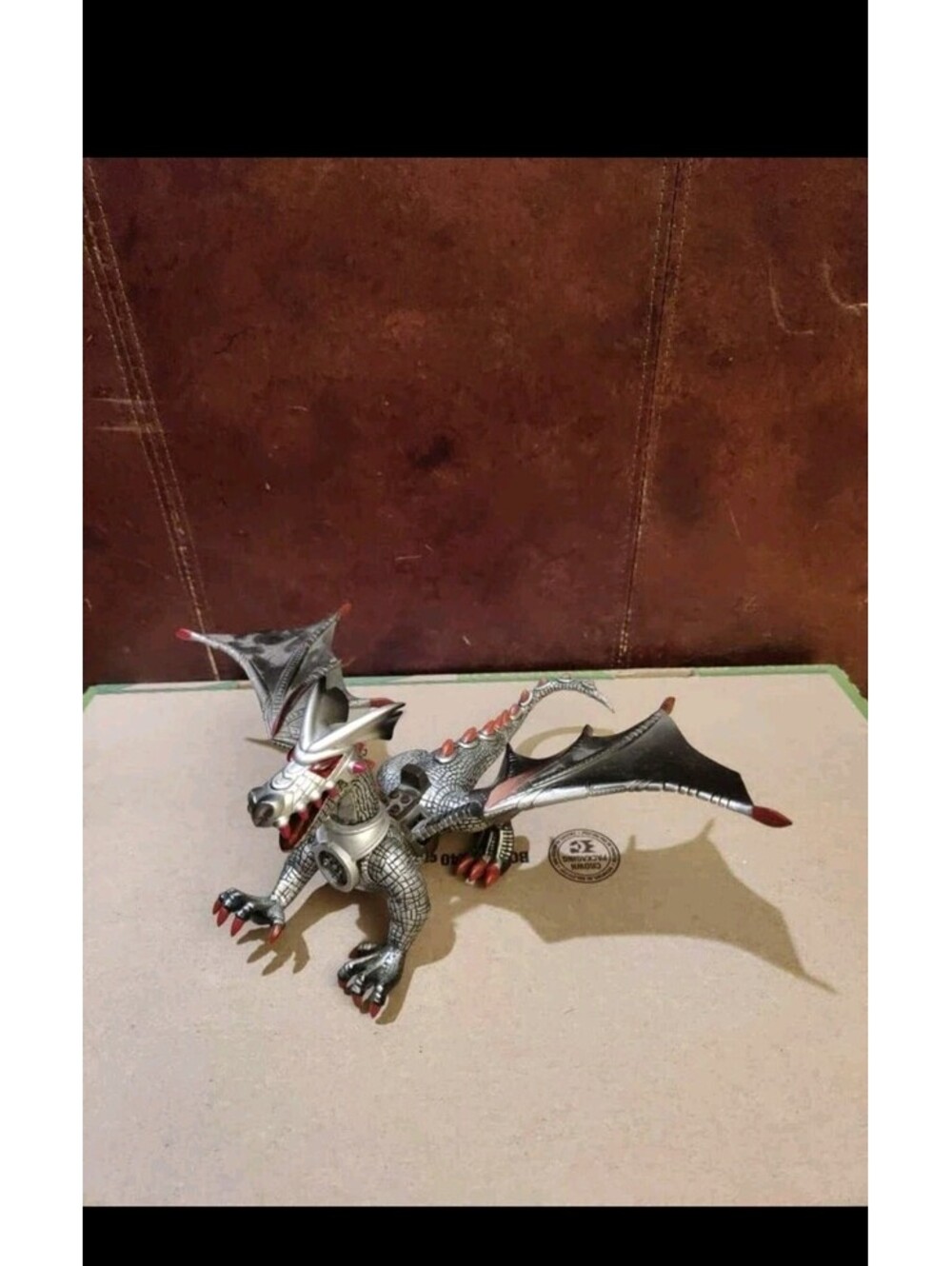 Mega Bloks Dragons Sorcerers Lair Silver Dragon #9886 Krystal Action Figure Red